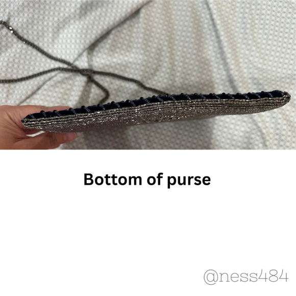 NWOT Mary Frances/Disney Cinderella Midnight Beaded Crossbody Clutch - Picture 5 of 9